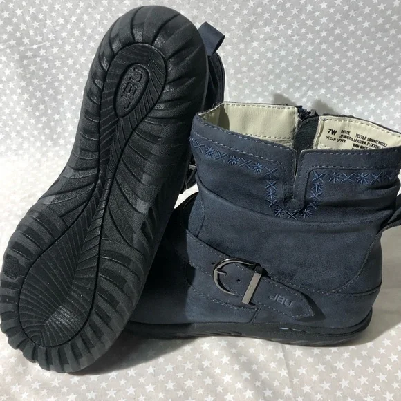 NWOT! JBU leather waterproof ankle boots- BLue - Picture 4 of 6